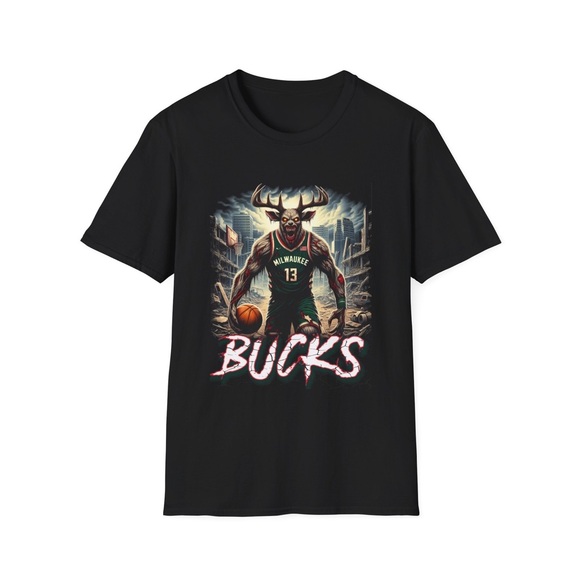 Fear the Deer - Milwaukee Bucks Horror Mashup T-Shirt - Picture 5 of 6
